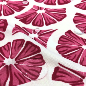 ผ้าพิมพ์สะท้อนน้ำ/เลม่อน(ชมพู) - primary