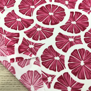 ผ้าพิมพ์สะท้อนน้ำ/เลม่อน(ชมพู) - secondary