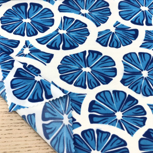 ผ้าพิมพ์สะท้อนน้ำ/เลม่อน(ฟ้า) - secondary