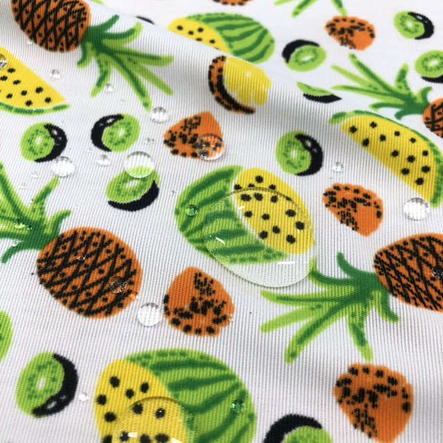 ผ้าพิมพ์สะท้อนน้ำ/แตงโมฟลุ๊ตตี้(เหลือง)