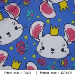 ผ้าพิมพ์หนูกระต่าย(ฟ้า) - primary