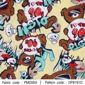 ผ้าพิมพ์หมี 90s(เหลือง) - primary