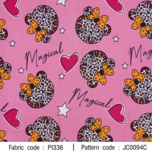 ผ้าพิมพ์หมี magical(ชมพู) - primary