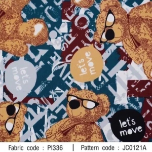 ผ้าพิมพ์หมีมูฟ(เขียว) - primary