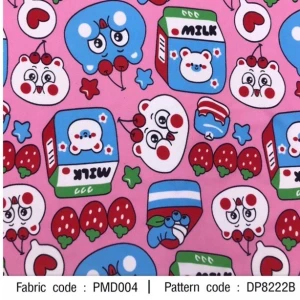 ผ้าพิมพ์หมีเชอรี่(ชมพู) - primary