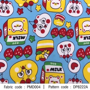 ผ้าพิมพ์หมีเชอรี่(ฟ้า) - primary