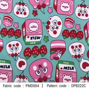 ผ้าพิมพ์หมีเชอรี่(เขียว) - primary