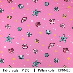 ผ้าพิมพ์หลากชนิดหอย(ชมพู) - primary