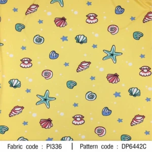 ผ้าพิมพ์หลากชนิดหอย(เหลือง) - primary