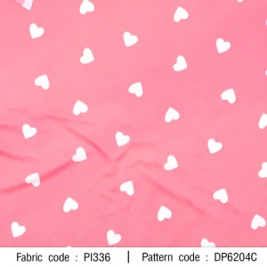 ผ้าพิมพ์หัวใจ(ชมพู) - primary