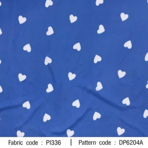 ผ้าพิมพ์หัวใจ(ฟ้า) - primary
