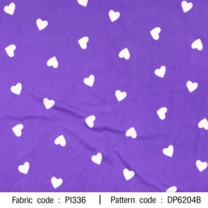ผ้าพิมพ์หัวใจ(ม่วง) - primary