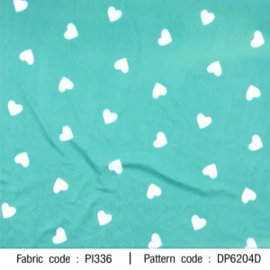 ผ้าพิมพ์หัวใจ(เขียว) - primary