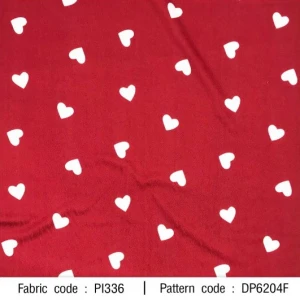 ผ้าพิมพ์หัวใจ(แดง) - primary