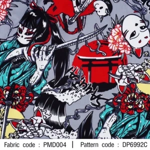 ผ้าพิมพ์อนิเมะ(เทา) - primary