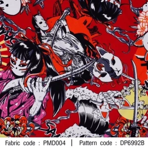 ผ้าพิมพ์อนิเมะ(แดง) - primary