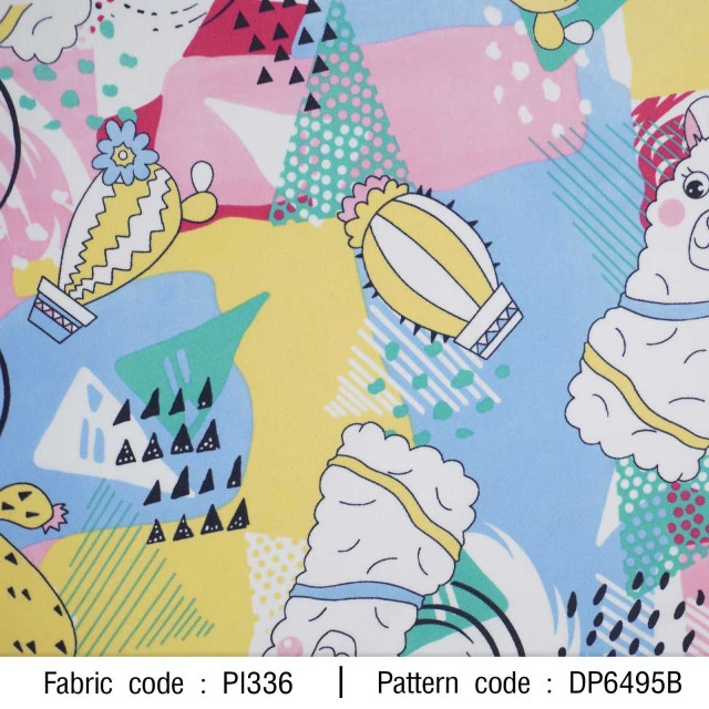 ผ้าพิมพ์อัลปากา(เหลือง-ชมพู)