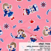 ผ้าพิมพ์เด็กสาวทะเล(ชมพู) รูปที่ 0