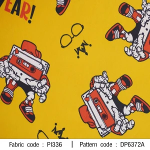 ผ้าพิมพ์เทป Robot(เหลือง) - primary