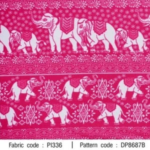 ผ้าพิมพ์เบบี้ช้าง(ชมพู) - primary
