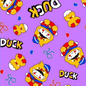 ผ้าพิมพ์เป็ด DUCK(ม่วง) - primary