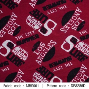 ผ้าพิมพ์เป็ด The City Summer(เลือดหมู) - primary