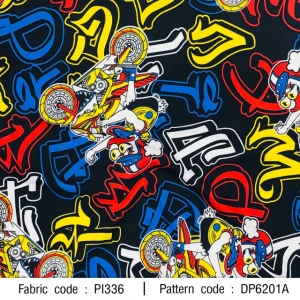 ผ้าพิมพ์เป็ดซิ่ง(ดำ) - primary