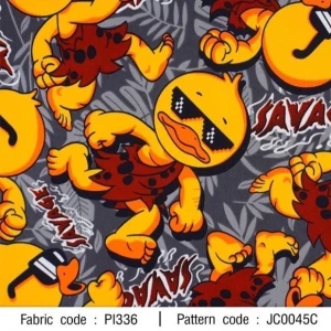 ผ้าพิมพ์เป็ดทาซาน(เทา) - primary