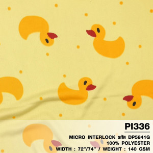 ผ้าพิมพ์เป็ดน้อย(ครีม) - primary