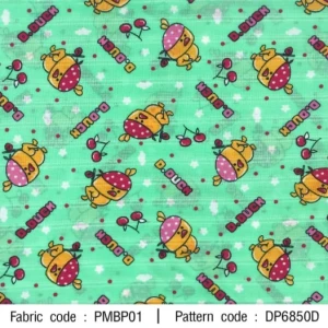 ผ้าพิมพ์เป็ดเชอร์รี่(เขียว) - primary