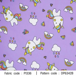 ผ้าพิมพ์เรนนี่ยูนิคอน(ม่วง) - primary