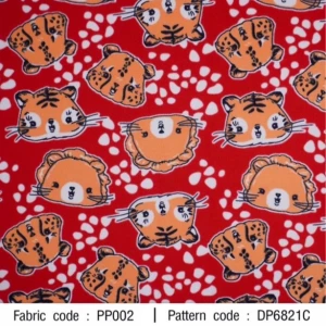 ผ้าพิมพ์เสือสิงห์จุด(แดง) - primary