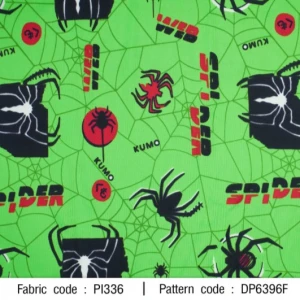 ผ้าพิมพ์แมงมุม(เขียว) - primary