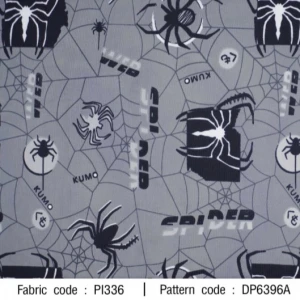 ผ้าพิมพ์แมงมุม(เทา) - primary