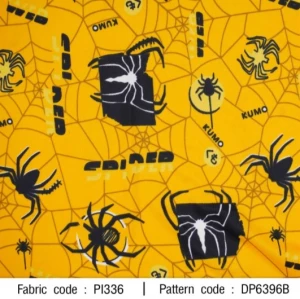 ผ้าพิมพ์แมงมุม(เหลือง) - primary