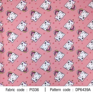 ผ้าพิมพ์แมวยูนิคอร์น(ชมพู) - primary