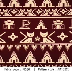 ผ้าพิมพ์แมววิจิตร(นต.ครีม) - primary