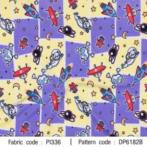 ผ้าพิมพ์แมวอวกาศ(ม่วง) - primary