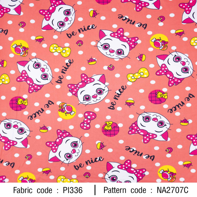 ผ้าพิมพ์แมวเหมียวจุด(โอรส)