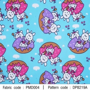 ผ้าพิมพ์โดนัท(ฟ้า) - primary