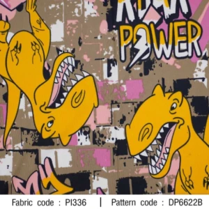 ผ้าพิมพ์ไดโนสตรีท(ขี้ม้าเหลือง) - primary