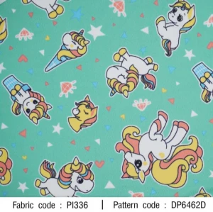 ผ้าพิมพ์ไอศกรีม ยูนิคอร์น(เขียวมิ้นท์) - primary