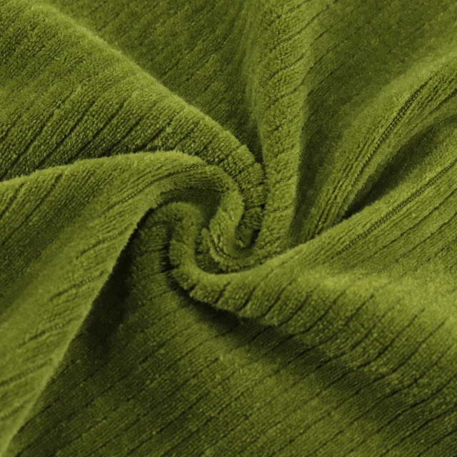 ผ้าร่องกำมะหยี่ไมโคร(เขียวขี้ม้า)