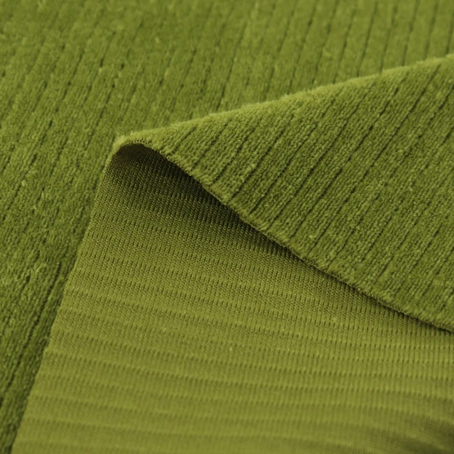 ผ้าร่องกำมะหยี่ไมโคร(เขียวขี้ม้า)