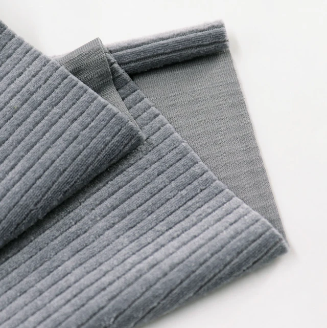 ผ้าร่องกำมะหยี่ไมโคร(เทา)