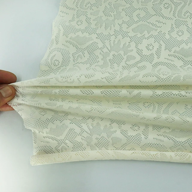 ผ้าลูกไม้+Spandex7%(ครีม)