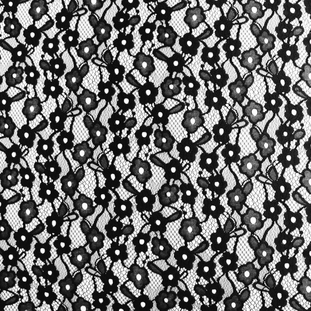 ผ้าลูกไม้(ดอกโป๊ยเซียนดำ)