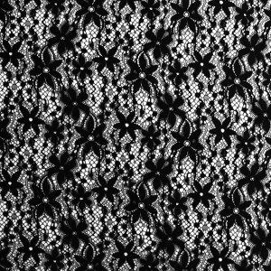 ผ้าลูกไม้(ดอกไม้จิ๋วดำ)