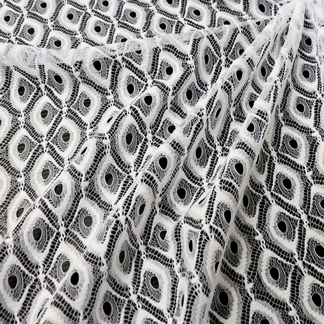 ผ้าลูกไม้(ตาข่ายลายนกยูง)