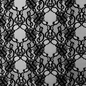 ผ้าลูกไม้(ลายเชิงดอกดำ)